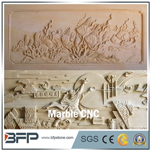 Cnc Marble Relief Panel, Marble Wall Tile for High End Wall Cladding