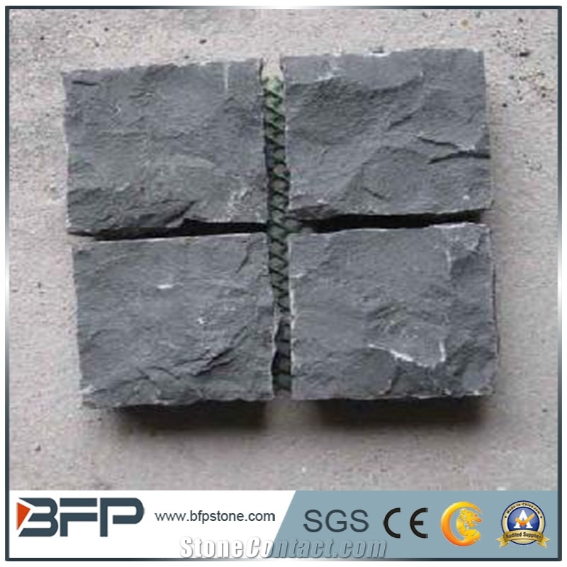 Fujian G654 Sesame Gray Cube Stone Granite,China Impala Black Landscaping Stone,Padang Dark Black Paving Stone
