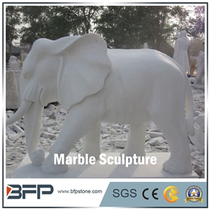 Handcarved Elephant Sculpture/Status for Landscape, Garden and Exterior Decoration