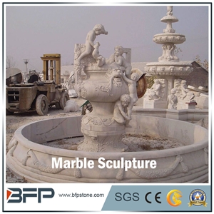 Marble Human Sculpture, Angel Sculpture, Handcarved Sculpture for Garden and Landscape Decoration