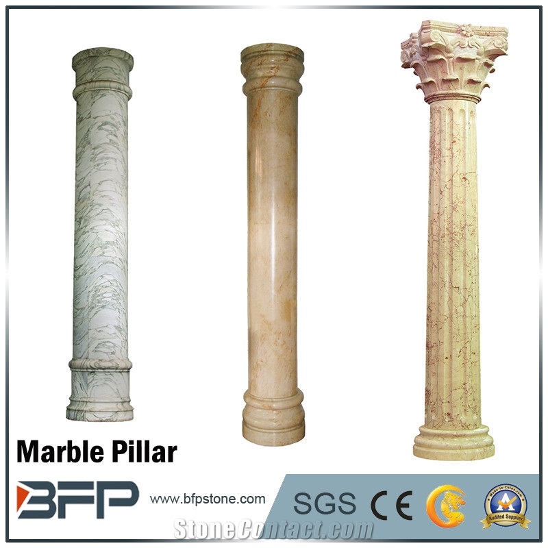 Marble Roman Pillar, Marble Roman Column for Exterior and Interior Decoration