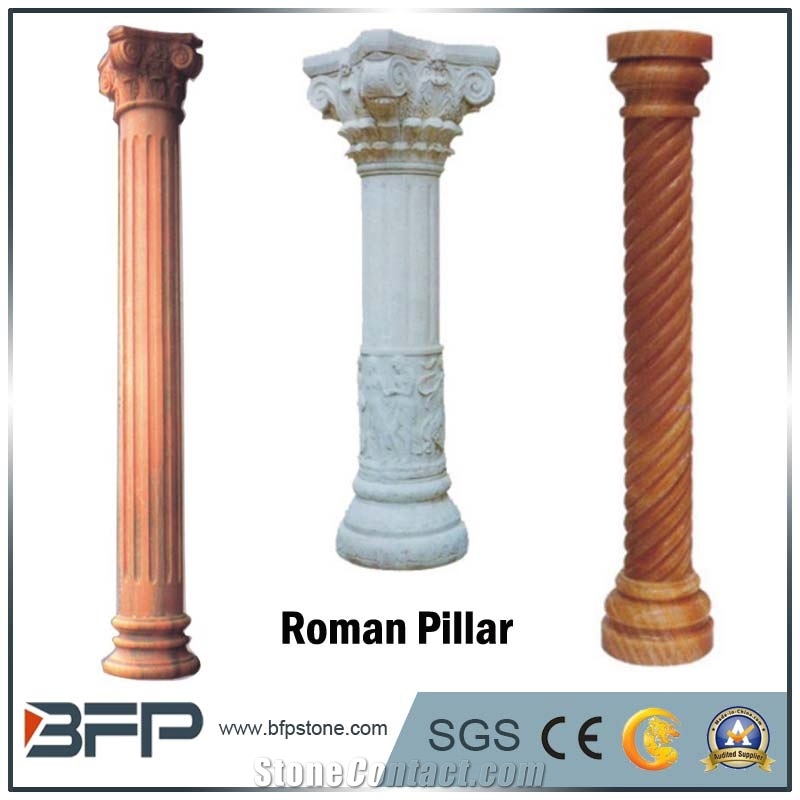 Marble Roman Pillar, Marble Roman Column for Exterior and Interior Decoration