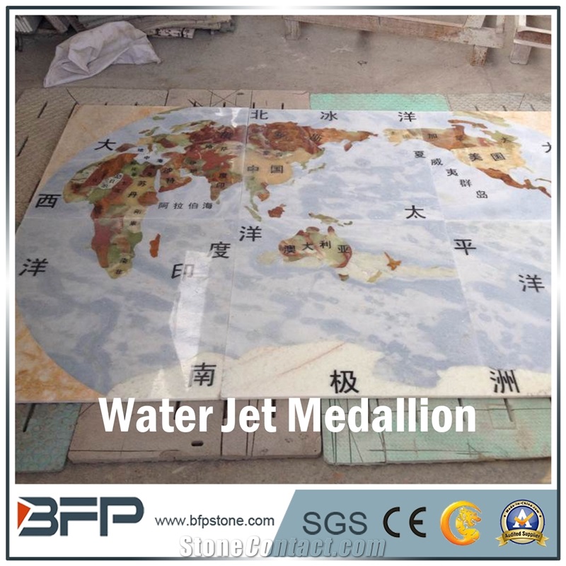 Medallion Design Idea, Marble Medallion, World Map Medallion, Water Jet Medallion