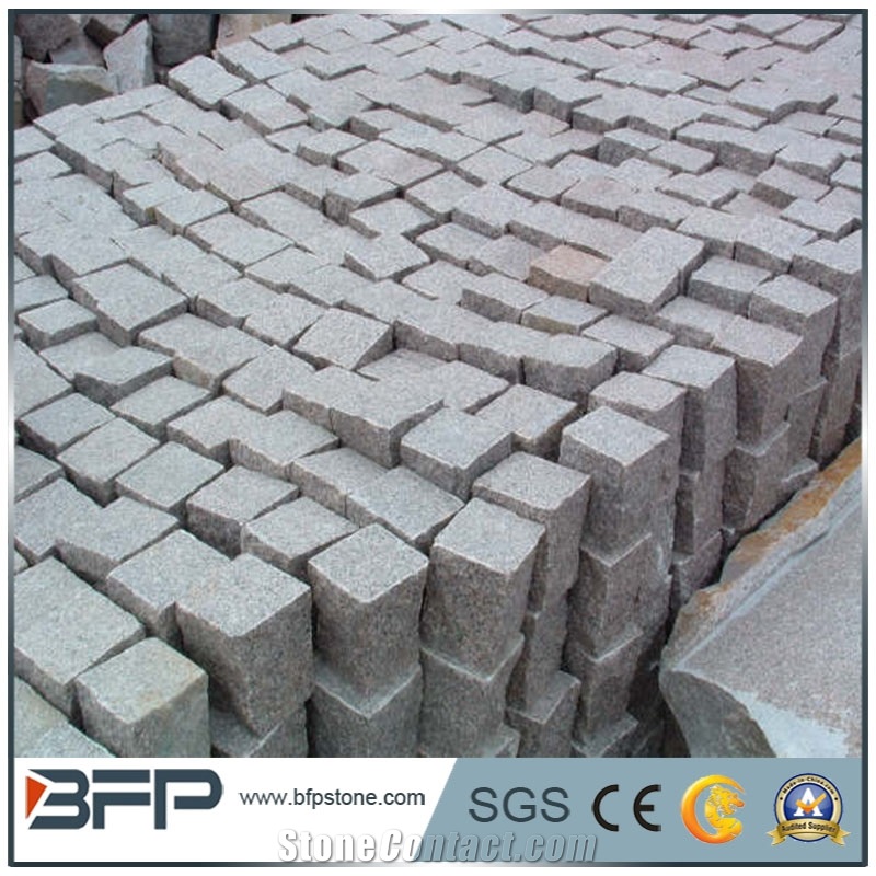 Most Popular China Grey/G603/Light Grey Granite Cube Stones/Cobble Stones, Natural Stone Pavers for Outside & Garden Pavements