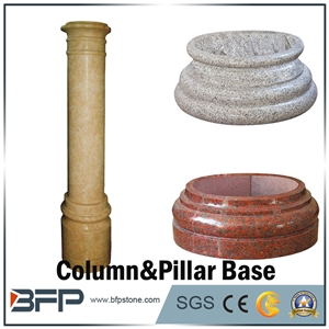 Natural Stone Marble or Granite Column for Home Decoration, Beige Marble, Multicolor Choice
