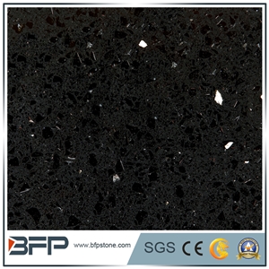 Popular Black Mirror Stone.Artificial Quartz Slabs,China Quartz Stone Tiles