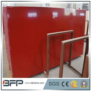 Pure Red Quartz Slabs,China Red Quartz Stone,Popular Red Quartz Wall Tiles & Floor Tiles