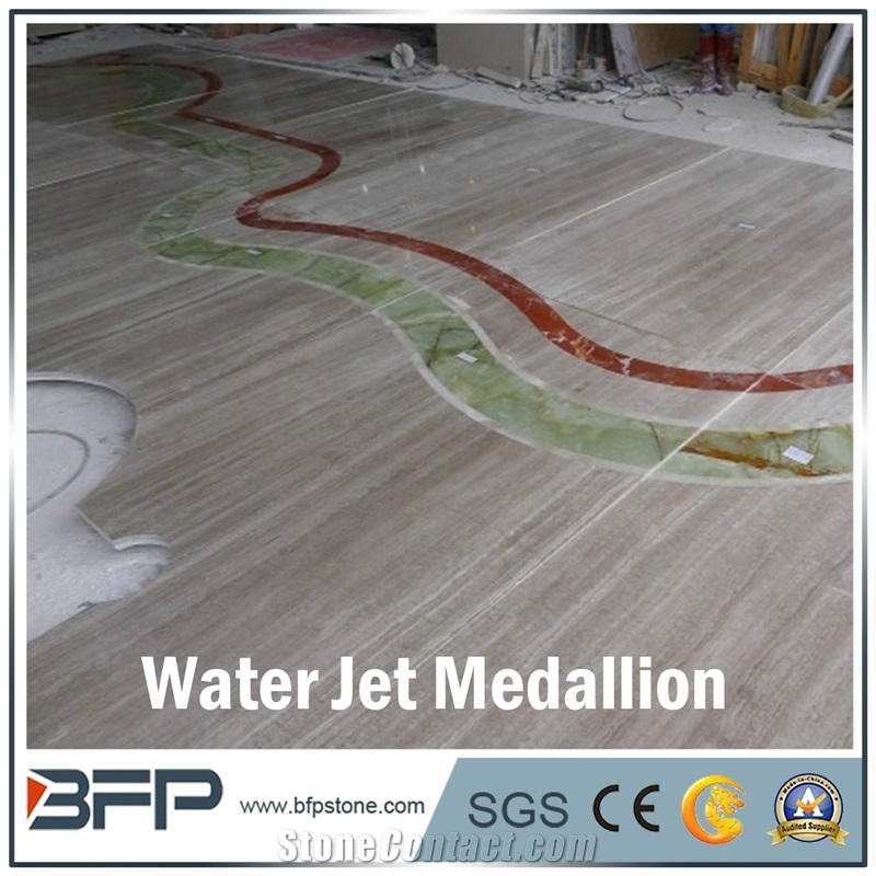 Stripe Design Idea High End Marble Medallion Water Jet Medallion