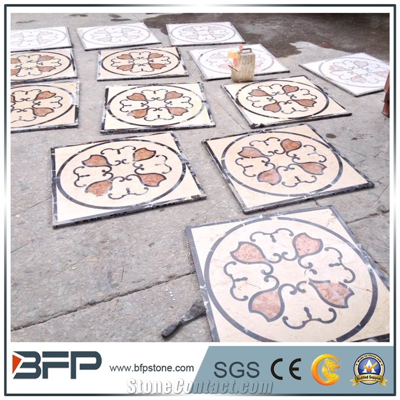 Waterjet Rosettes Design Idea, High-End Marble Medallion, Water Jet Medallion, Rosettes Medallion, Round Medallion for Luxurious Hotel Floor and Wall Covering
