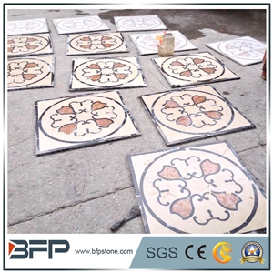 Waterjet Rosettes Design Idea, High-End Marble Medallion, Water Jet Medallion, Rosettes Medallion, Round Medallion for Luxurious Hotel Floor and Wall Covering