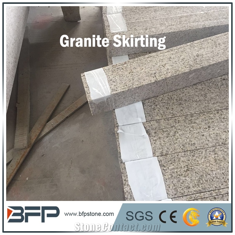 Yellow Granite Skirting Line, Yellow Rust Granite, Shandong Rust Granite for Exterior & Interior Decoration