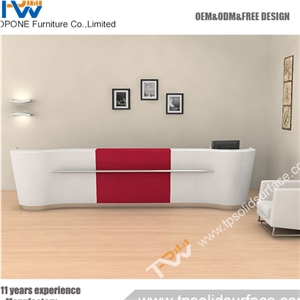 Differential Indoor Reception Design Solid Surface/Man-Made Stone Solid Surface Custom Made Reception Desks