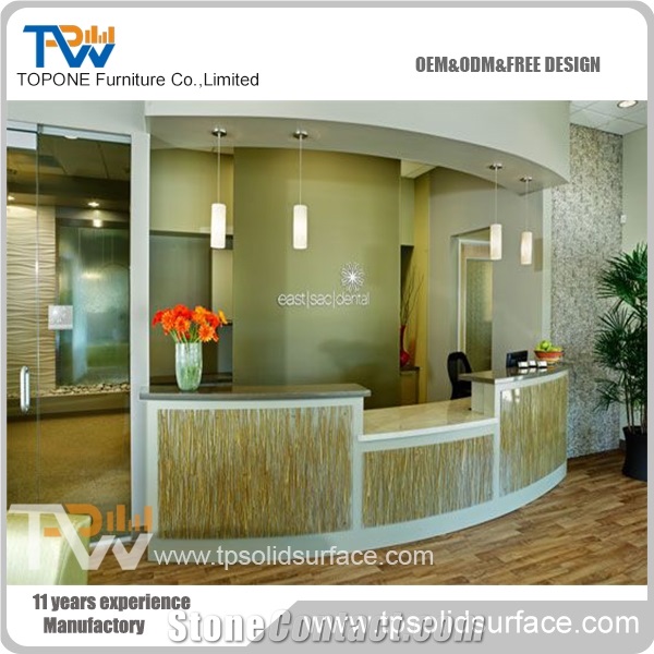 Fabulous Round Shape Solid Surface/Man-Made Stone Solid Surface Retail Round Counters
