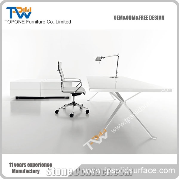 Faux Stone Modern Office Marble Table Design
