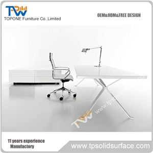 Faux Stone Modern Office Marble Table Design