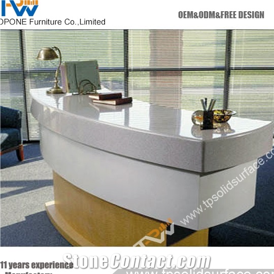 Materpice Diamond Shape Solid Surface/Man-Made Stone Solid Surface Nail Salon Furniture for Sale