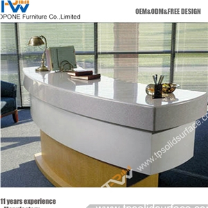 Materpice Diamond Shape Solid Surface/Man-Made Stone Solid Surface Nail Salon Furniture for Sale