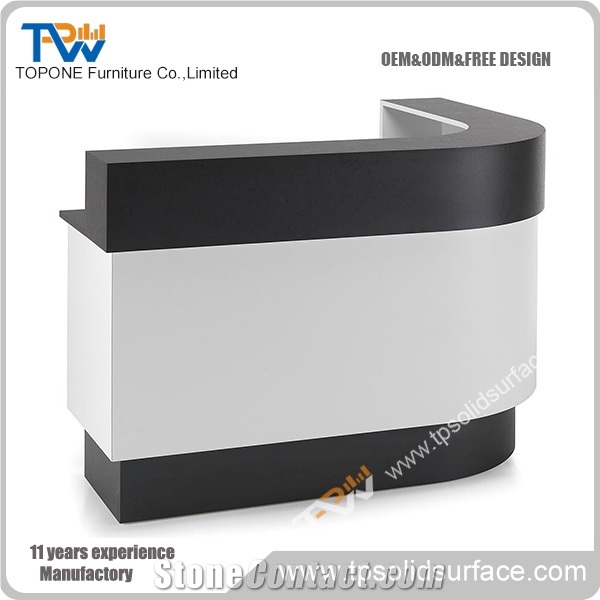 Perfect Finish Solid Surface/Man-Made Stone Solid Surface Reception Table
