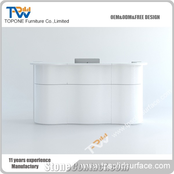 Stylish Circle Style Solid Surface/Man-Made Stone Solid Surface Salon Styling Station