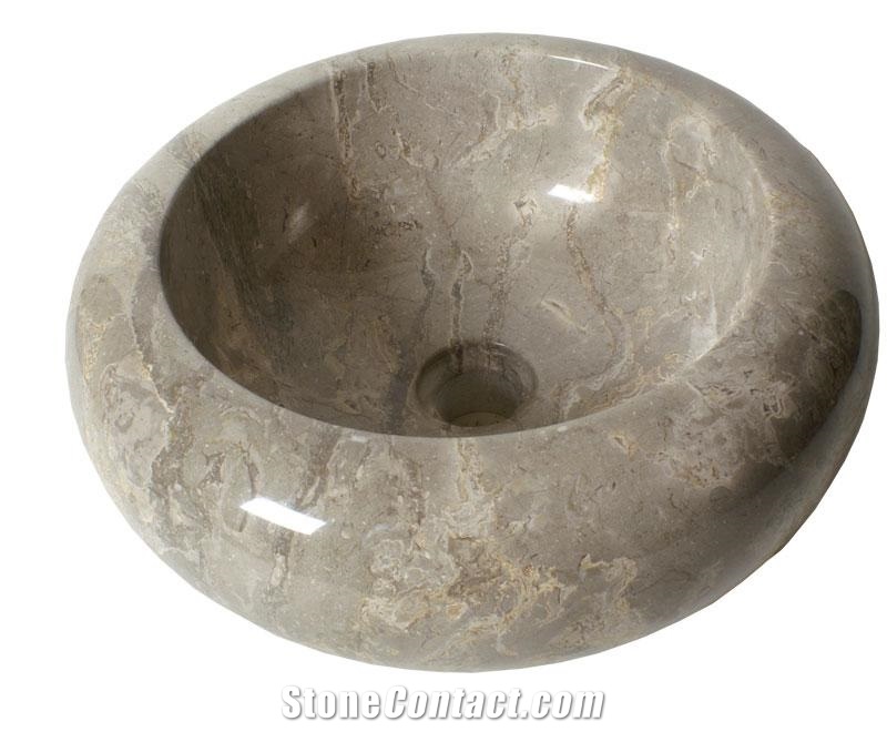Grey Marble Stone Basin Ws009