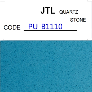 China Famous Brand Jinteli Quartz Stone Tiles Slabs Wall Floor Bule Color