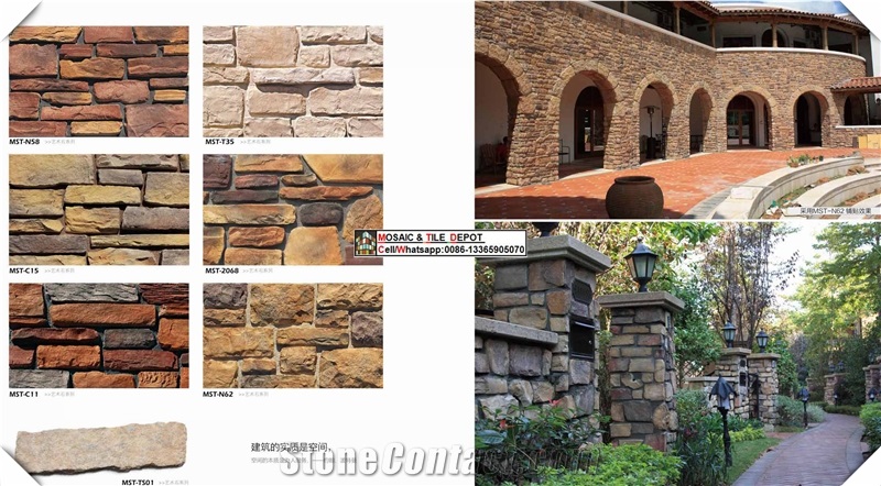 Artifical Cement Tile,Cultured Wall Cladding,Castle Rock Veneer
