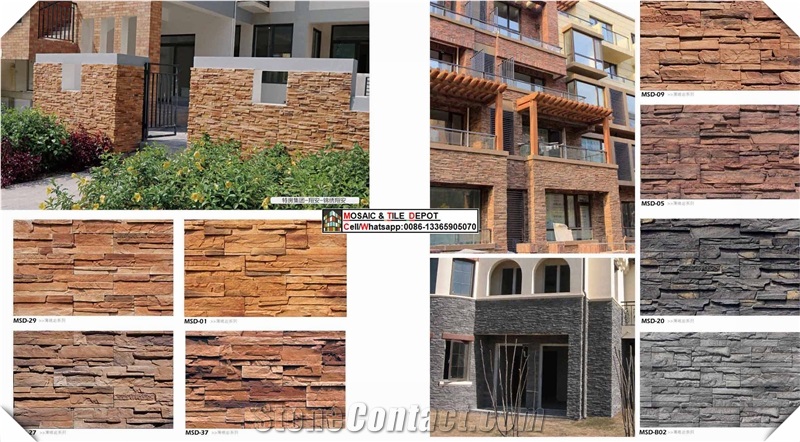 Artifical Cultured Stone,Wall Cladding,Manufactured Stone Veneer ,Stacked Stone Veneer