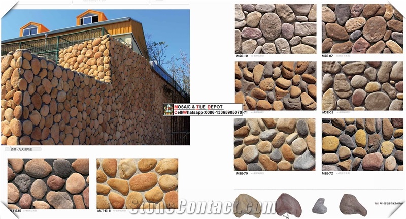 Artifical Pebble Stone, Wall Cladding,Cement Tile