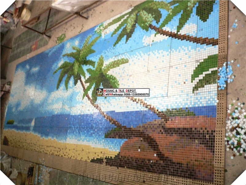 Beach Mosaic Pattern for Swimming Pool