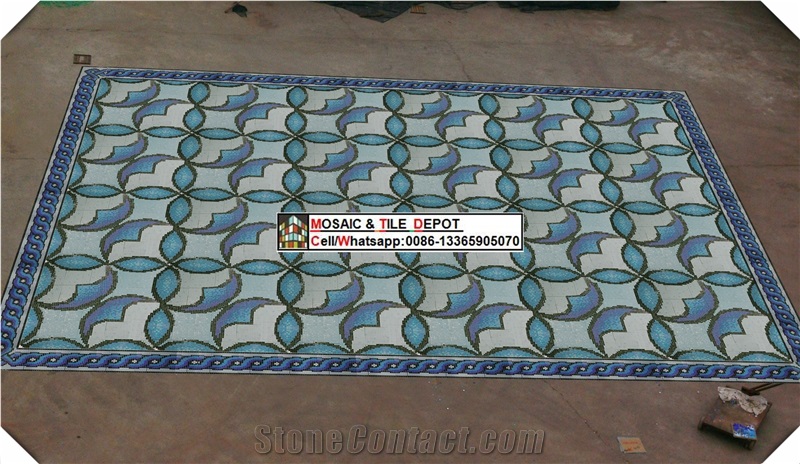 Glass Mosaic Medallions for Floor,For Swimming Pool