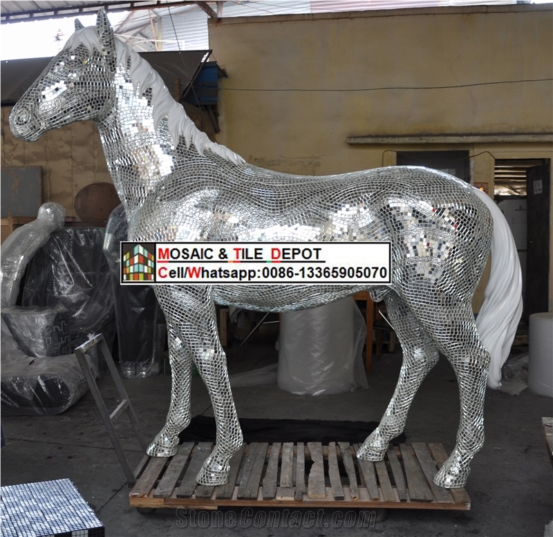 Horse Made by Mosaic, Art Horse Mosaic