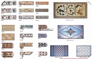 Marble Border,Culture Border,Mosaic Medallion Border Decos