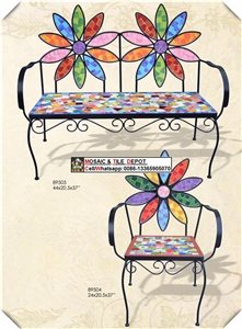 Mosaic Chairs,Mosaic Garden Chairs