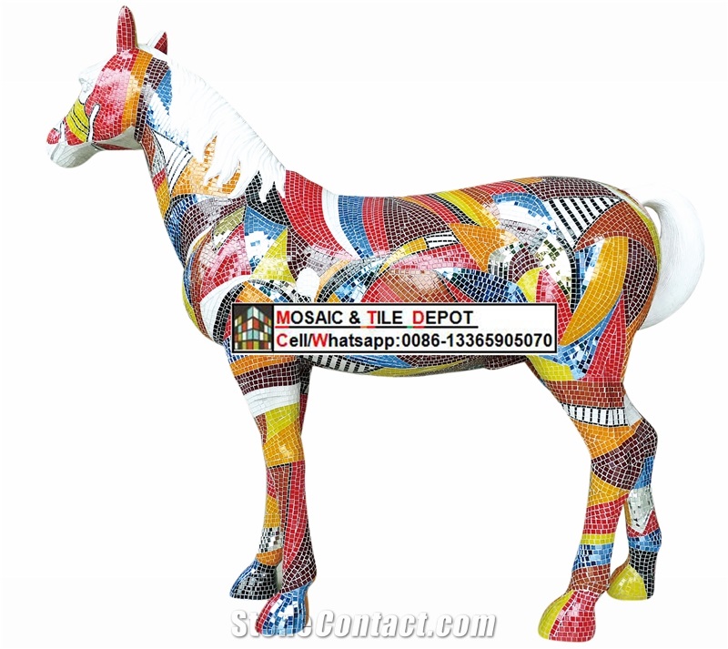 Mosaic Horse - Mosaik Pferd - Mosaique Cheval - Micro Ceramic