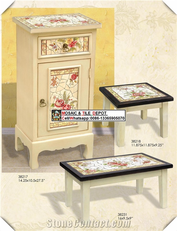 Mosaic Patio Furniture Set,Mosaic Chair,Mosaic Table,Medallion Chair