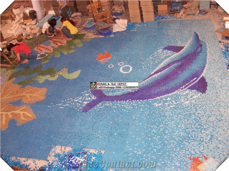Swimming Pool Pattern Design by Mosaic Tile