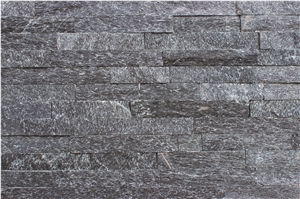 Gc-101 Black Quartzite Ledger Wall Panel