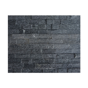 Gc-108l Black Quartzite/Cultured Stone/Stone Veneer/Wall Stone/Ledge Stone
