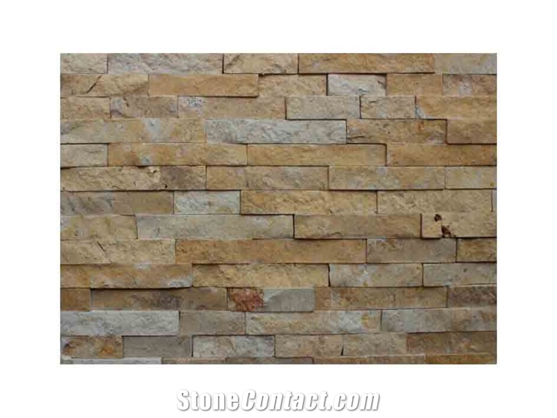 Gc-114 Yellow Travertine/Cultured Stone/Stone Veneer/Wall Stone