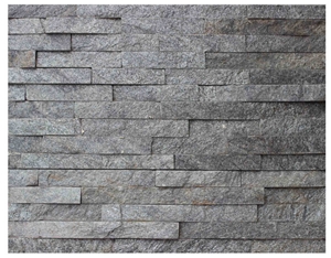 Green Cheap Quartzite Stone Strips, a Grade Glued Cultured Stones Ledges Stone Veneer for Fireplace Wall Decoration