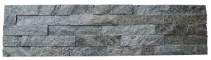 Green Cheap Quartzite Stone Strips, a Grade Glued Cultured Stones Ledges Stone Veneer for Fireplace Wall Decoration