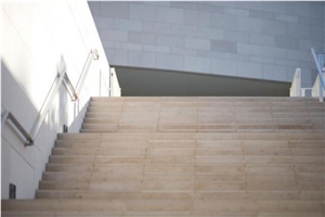 Steps, Risers, Ataija Cream Beige Limestone Steps
