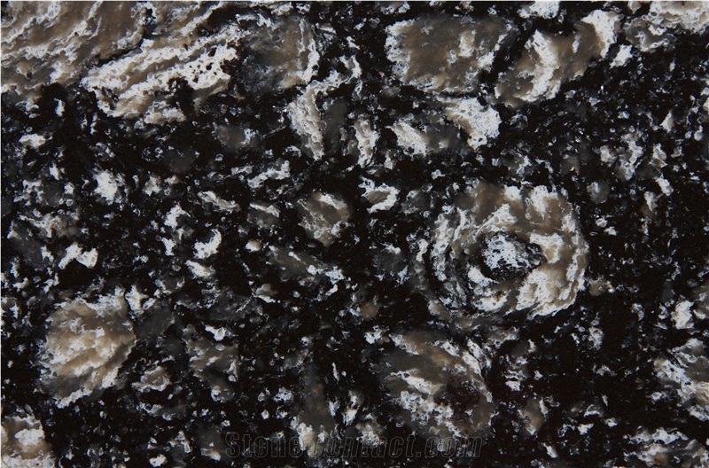 Jw Dalmatian-Black and White Mixed Artificial Quartz Stone Slab for Countertop and Wall Cladding