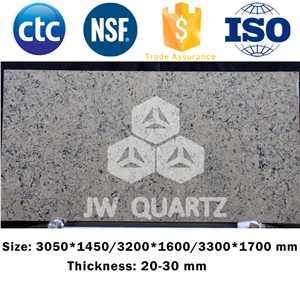 Jw Petroland-Scratch Resistant Artificial Quartz Stone Slab for Countertop and Wall Cladding