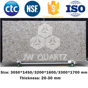 Jw Seabed-High End Engineered Quartz Stone Slab for Countertop Amd Bar Top