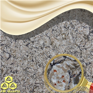 Jw Venice-Stain Resistant Artificial Quartz Stone Slab for Countertop and Flooring