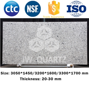 Jw Vortex-Non Porous Artificial Quartz Stone Slab for Wash Basin and Bath Top
