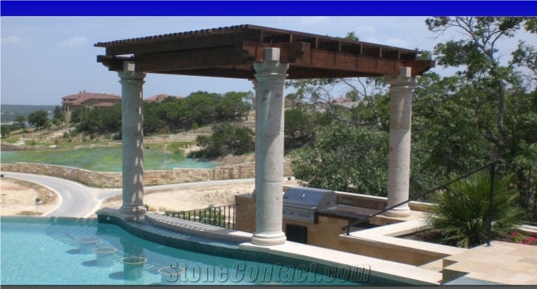 Riviera Beige Cantera Swimming Pool Column