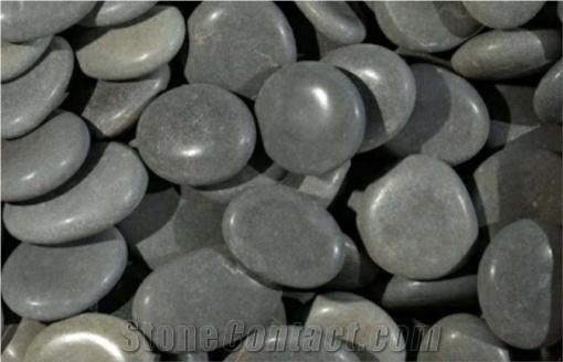 Black Pebple Stone, Polished