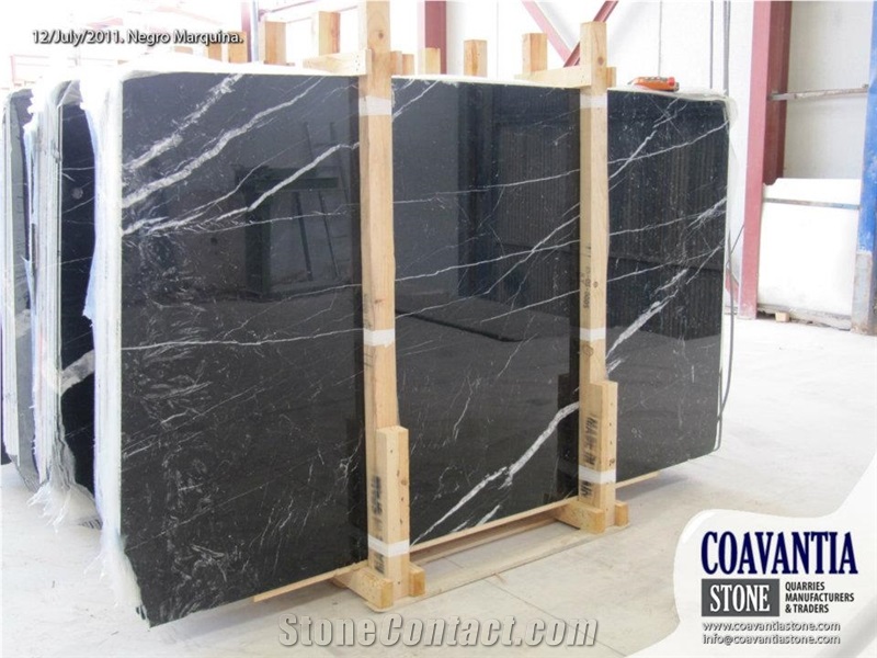 Negro Marquina Slabs and Tiles